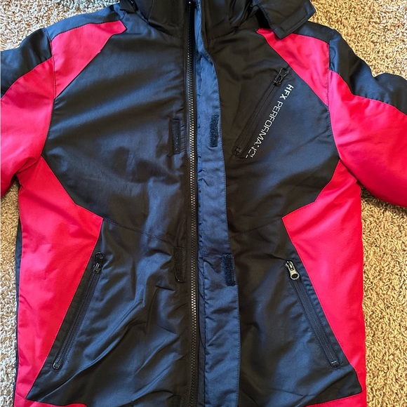 Boys HFX Coat with detachable hood; Red/Black; Size 8 - Picture 2 of 8
